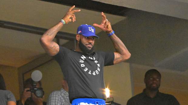 lebron james dodger stadium